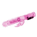 Вибромассажер Счастливый кролик со стимулятором клитора и 3 степенями вибрации - 22,5 см. - фото 202410 Вибромассажер Счастливый кролик со стимулятором клитора и 3 степенями вибрации - 22,5 см. - фото 202410