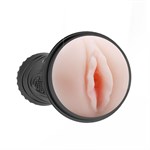 Мастурбатор-вагина в черной тубе без вибрации Bior toys EE-10114 - фото 696559