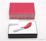 Красно-белый вибратор Mona Red - 20 см. - фото 236784