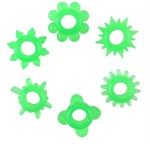 Набор из 6 зелёненьких эрекционных колец Toyfa Basic 888200-10 - фото 606479
