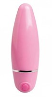 Розовый компактный вибратор и гладкой поверхностью - 10 см. - фото 131002