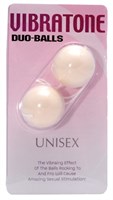 Молочные вагинальные шарики Vibratone DUO-BALLS - фото 292529