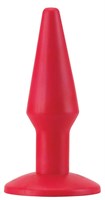Красная анальная втулка-конус - 12 см. - фото 155855