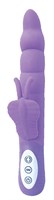 Фиолетовый вибромассажер с клиторальным стимулятором в виде бабочки PLAY CANDI WIGGLE BUTTERFLY - 17 см. - фото 84935