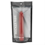 Красный пластиковый вибратор от HUSTLER 7in ROCKER VIBE 7in - 17 см. - фото 237233