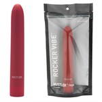 Красный пластиковый вибратор от HUSTLER 7in ROCKER VIBE 7in - 17 см. - фото 237234
