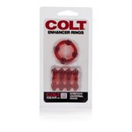 Набор из двух красных эрекционных колец COLT Enhancer Rings - фото 192682