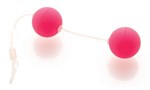 Розовые вагинальные шарики на прозрачной сцепке - фото 206142