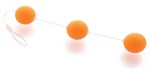 Анальная цепочка из 3 оранжевых шариков - фото 292763