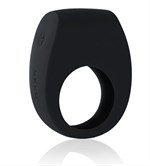 Чёрное эрекционное кольцо Tor 2 с вибрацией - фото 144583