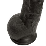 Черный длинный фаллоимитатор с мошонкой Dick Rambone Cock - 42,4 см. - фото 129687