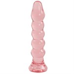 Анальная елочка из розового геля Crystal Jellies Anal Plug Bumps - 15,2 см. - фото 131781