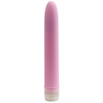 Розовый классический вибратор VELVET PINK - 18 см. - фото 238324
