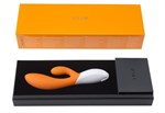 Вибромассажер Ina 2 оранжевого цвета - 20 см. - фото 181910