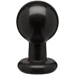 Круглая черная анальная пробка Classic Round Butt Plugs Large - 12,1 см. - фото 206771