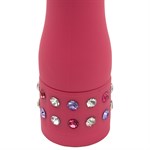 Розовый водонепроницаемый вибратор с кристаллами DE LA CURVE - фото 238572