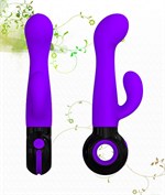 Фиолетовый вибратор Nambi с LED подсветкой - фото 207339