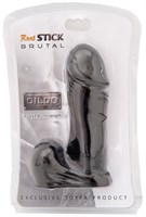 Чёрный фаллоимитатор с мошонкой, 17,8 см - фото 239219 Чёрный фаллоимитатор с мошонкой, 17,8 см - фото 239219