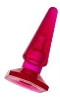 Розовая конусообразная анальная втулка BUTT PLUG - 9,5 см. - фото 118567