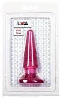 Розовая конусообразная анальная втулка BUTT PLUG - 9,5 см. Toyfa Basic 881303-3 - фото 708028