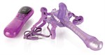 Фиолетовый поясной вибратор - фото 206995