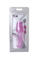 Закрытая насадка розового цвета с шипами и точками - 13,5 см. Toyfa Basic 888005-3 - фото 605762
