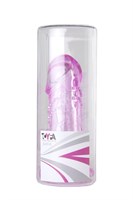 Розовая гелевая насадка с отростком для клиторальной стимуляции - 13 см. - фото 309480