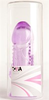 Фиолетовая гелевая насадка с шипами - 13 см. Toyfa Basic 818019-4 - фото 697545