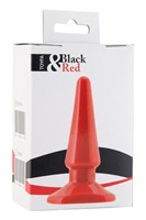 Красная анальная втулка Black Red - 10 см. ToyFa 901303-9 - фото 697559