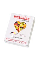 Презервативы Masculan Tutti-Frutti с фруктовым ароматом - 3 шт. - фото 1424622