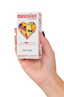 Презервативы Masculan Tutti-Frutti с фруктовым ароматом - 10 шт. - фото 1424627