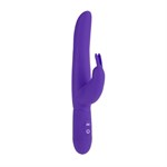 Фиолетовый вибратор со стимулятором клитора BOUNDING BUNNY - фото 293798