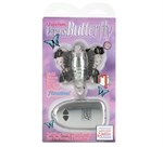 Прозрачная клиторальная бабочка на ремешках,7 функций вибрации - фото 239615