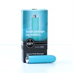 Голубой минивибромассажер с ребристой поверхностью Charms Silk Blue - фото 207728