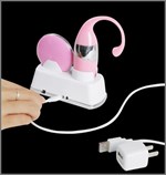 Нежно-розовое виброяйцо с USB-зарядным устройством - фото 239913