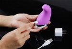 Сиреневый силиконовый вибромассажер с USB-зарядным устройством - 11 см. - фото 239921 Сиреневый силиконовый вибромассажер с USB-зарядным устройством - 11 см. - фото 239921