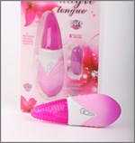 Сиреневый вибромассажер Волшебный язычок с вибро-яйцом - фото 239937