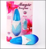 Голубой вибромассажер Волшебный язычок с вибро-яйцом - 16 см. - фото 239941 Голубой вибромассажер Волшебный язычок с вибро-яйцом - 16 см. - фото 239941