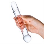 Стеклянная прозрачная палочка-фаллос Callisto Clear Glass Dildo - 18 см. 11558 - фото 73231