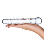 Стеклянная прозрачная палочка-фаллос Callisto Clear Glass Dildo - 18 см. 11558 - фото 73232