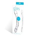 Прозрачный стеклянный фаллоимитатор с двумя концами - 24 см. Glas GLAS-16 - фото 697959