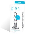 Блестящая прозрачная анальная елочка из стекла, 9 см Glas GLAS-15 - фото 697961