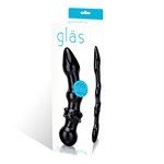 Заостренный фактурный стимулятор из стекла, 17,5 см - фото 208778