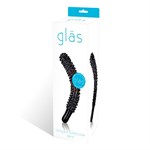 Выгнутый шершавый стимулятор из стекла ручной работы - 14 см. - фото 208789