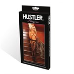 Колготки с рисунком в виде бантиков и с эротичными вырезами - фото 209184