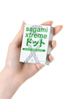 Презервативы Sagami Xtreme Type-E с точками - 3 шт. - фото 1386569