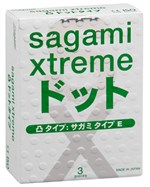 Презервативы Sagami Xtreme Type-E с точками - 3 шт. - фото 121503