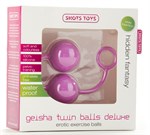 Розовые вагинальные шарики Geisha Twin Balls Deluxe - фото 209555