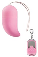 Розовое виброяйцо Vibrating G-spot Egg medium с пультом ДУ - фото 7600
