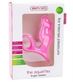 Розовая анальная втулка Squatter с ручкой-кольцом - фото 209617